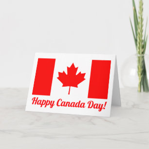 Cartão de saudação de bandeira do Canadá Feliz Dia