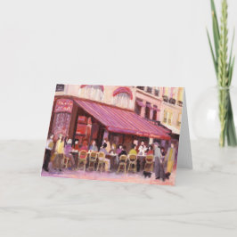 Cartão de Saudação de Bar de Café de Paris