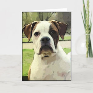 Cartão de saudação de buldogue americano