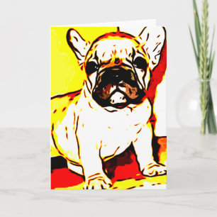 Cartão de saudação de cachorrinho francês