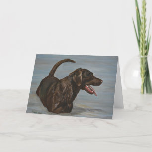 Cartão de Saudação de Cachorro de Retriever