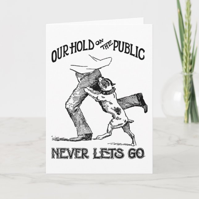 Cartão de saudação de "Cachorro Mordido" (Frente)