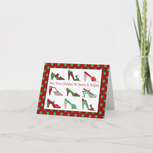 Cartão de Saudação de Calçados de Natal (Frente)