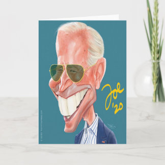 Cartão de saudação de caricatura Joe Biden