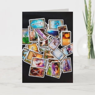 cartão de saudação de cartões de tarot