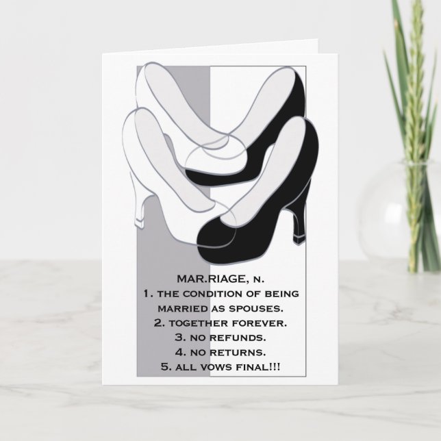 Cartão de Saudação de Casamento Casamento II (Frente)