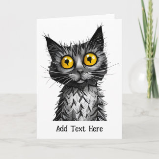 Cartão de Saudação de Cat Personalizado