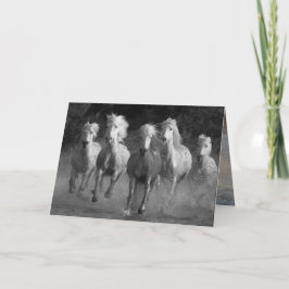 Cartão de Saudação de Cavalo de Corrida de Água