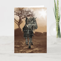 Cartão de Saudação de Cavalo de Guerra