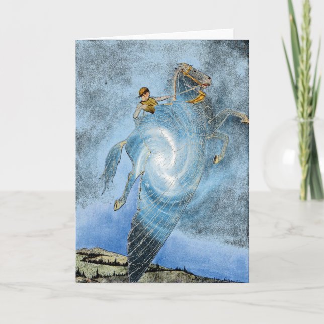 Cartão de Saudação de Cavalo Marcado (Frente)