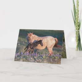 Cartão de Saudação de Cavalo Selvagem - Eletra e P