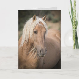 Cartão de Saudação de Cavalo Selvagem - Retrato de