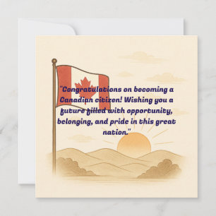 Cartão de Saudação de Cidadania Canadense
