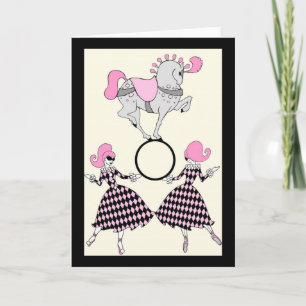 Cartão de Saudação de Circo Retroativo