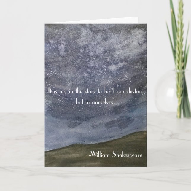 Cartão de Saudação de Citação de Shakespeare (Frente)
