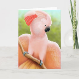 Cartão de Saudação de Cockatoo Molucano