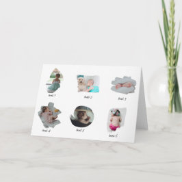 Cartão de Saudação de Colagem de Fotos para Bebês 