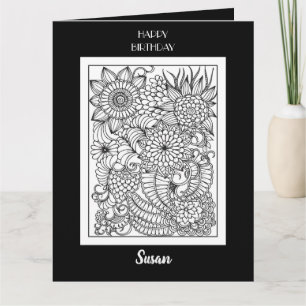 Cartão de Saudação de Coloração para a Diversão de