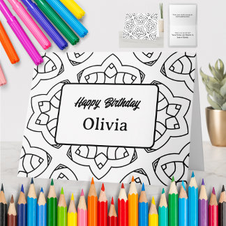 Cartão de Saudação de Colorir Personalizado (15)