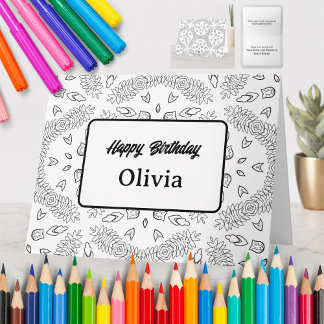 Cartão de Saudação de Colorir Personalizado (64)