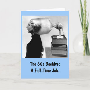 Cartão de Saudação de Compro Beleza 1960 (Azul)