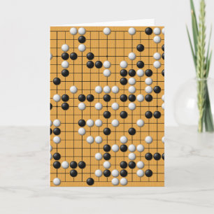 Cartão de saudação de Conselho Paduk/Baduk/Go Asiá