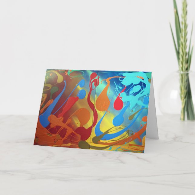 Cartão de Saudação de Conversação Feliz (Frente)