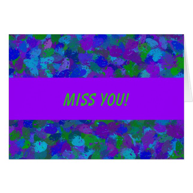 Cartão de saudação de cor Pavock (Frente Horizontal)