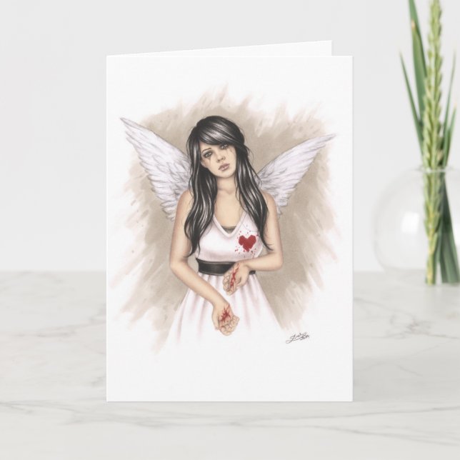 Cartão de Saudação de Corações Quebrados (Frente)