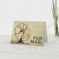 Cartão de Saudação de Correio do Ventilador Retroa