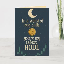Cartão de Saudação de Cripto Amor do HODL Mais Seg