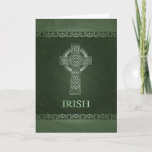Cartão de Saudação de Cruz Celular Irlandês