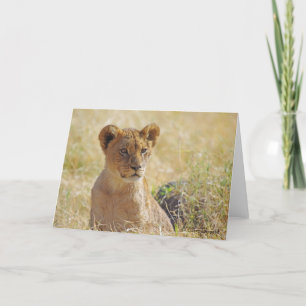 Cartão de Saudação de Cubo Lion