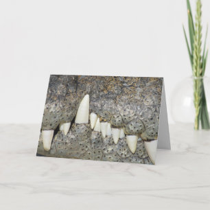 Cartão de Saudação de Dentes Crocodilo