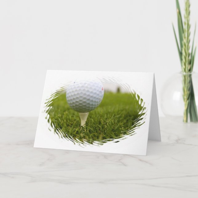 Cartão de saudação de Design de Golf Tee (Frente)