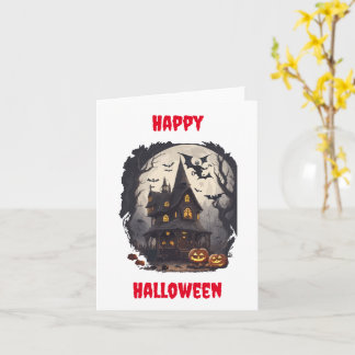 Cartão de saudação de Design de Halloween assustad