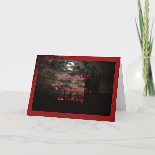 Cartão de Saudação de Dia das Bruxas (Frente)