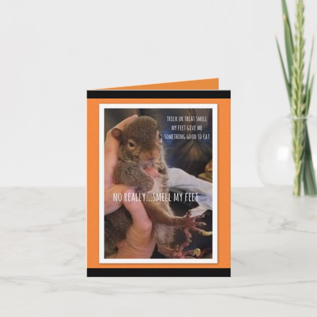 Cartão de saudação de Dia das Bruxas (Frente)