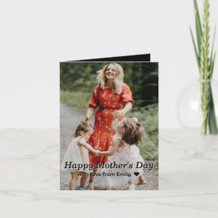 Cartão de saudação de dia de as mães com fotografi