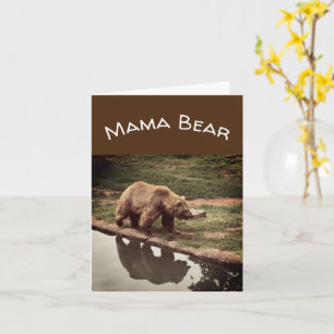 Cartão de Saudação de Dia de as mães de Urso