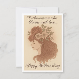 Cartão de saudação de dia de as mães - Floral Love