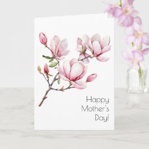 Cartão de Saudação de Dia de as mães Magnolia