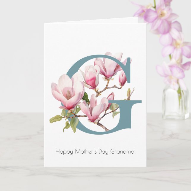 Cartão de Saudação de Dia de as mães Magnolia (Orquídea)