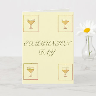 Cartão de Saudação de Dia de Comunhão Dobrado