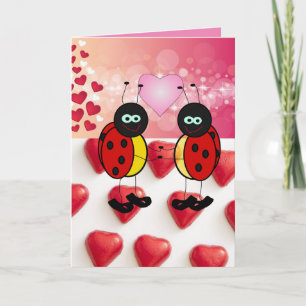 Cartão de Saudação de dia de os namorados Ladybug