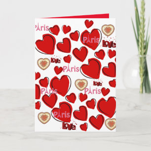 Cartão de saudação de dia de os namorados Paris Fr