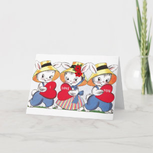 Cartão de Saudação de Dia de os namorados Vintage