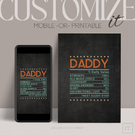 Cartão de saudação de dia de os pais % dobrado per