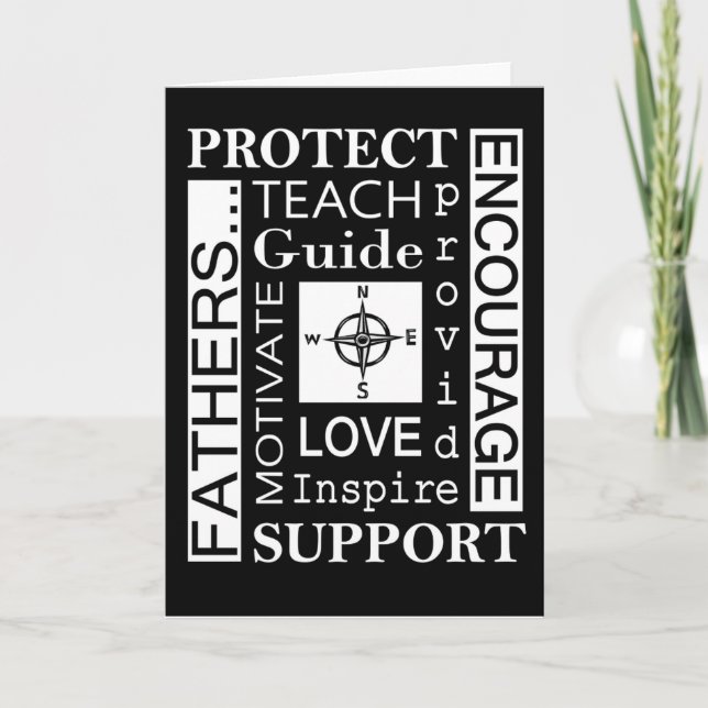 Cartão de saudação de dia de os pais/Tipografia (Frente)