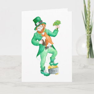 Cartão de Saudação de Dia de São Patrício 'Leprech